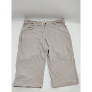 Cato Woman Beige Capri Pants Size 24W Cropped Casual Everyday Wear
